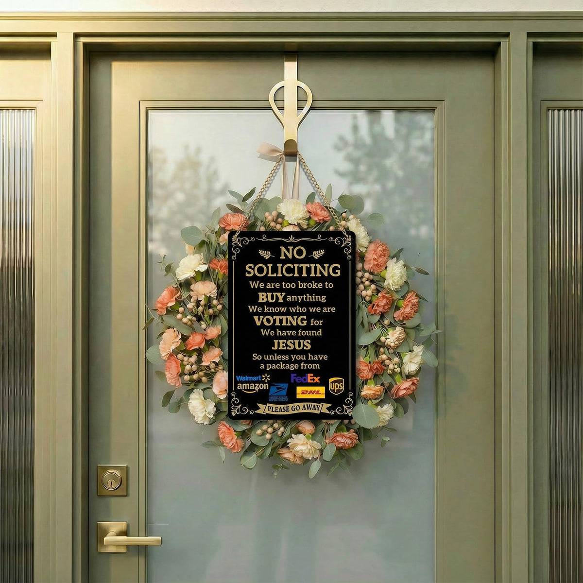 EudaBlos aluminum outdoor sign highlights durability and rust resistance for year-round display.