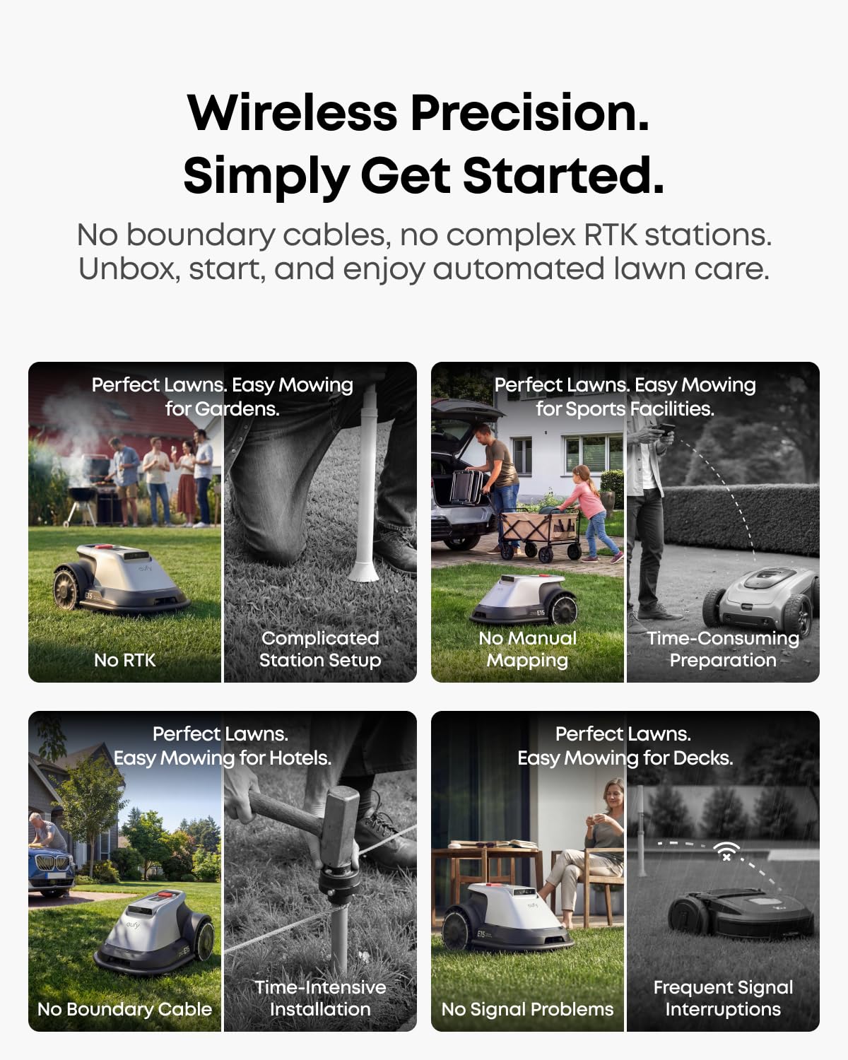 eufy e15 auto mapping shows multi-zone layout on your phone for easier planning.