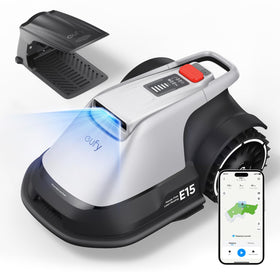 eufy e15 robot mower with Pure Vision Navigation maps your yard for hands-free mowing.