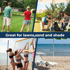 EUIJOIP deep-grip design stabilizes garden setups on lawns.