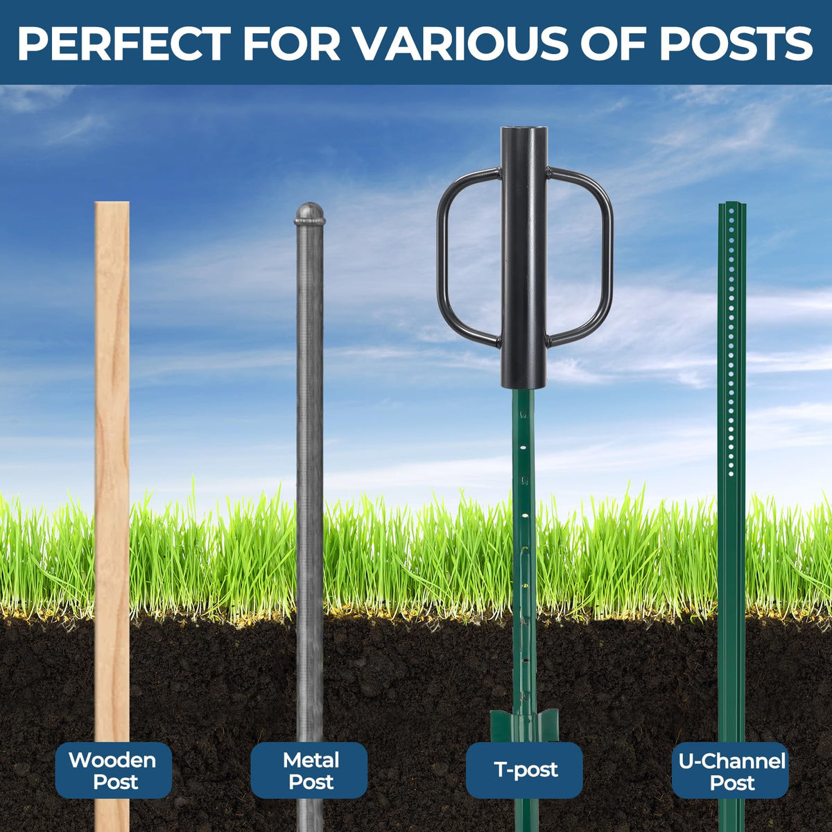 EUIJOIP 17 inch length provides portability and leverage on-site.