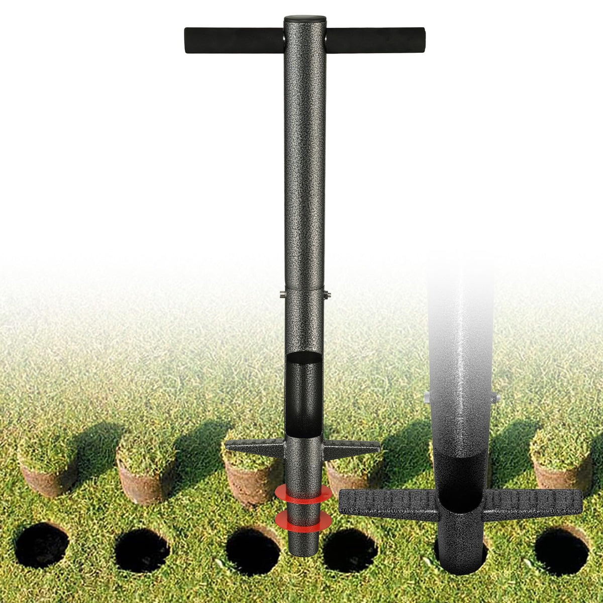 EUIJOIP bulb planter with long handle eases bending during planting