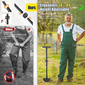 EUIJOIP high-carbon steel blade delivers precise, clean cuts through tough soil.