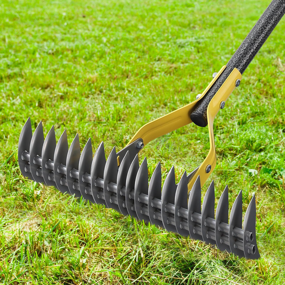 EUIJOIP 70-inch dethatcher rake overview for efficient lawn care
