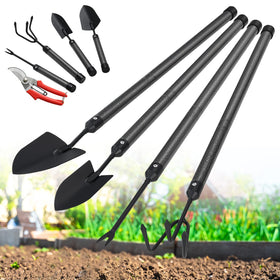 EUIJOIP garden tool set with extended long handle for comfortable gardening