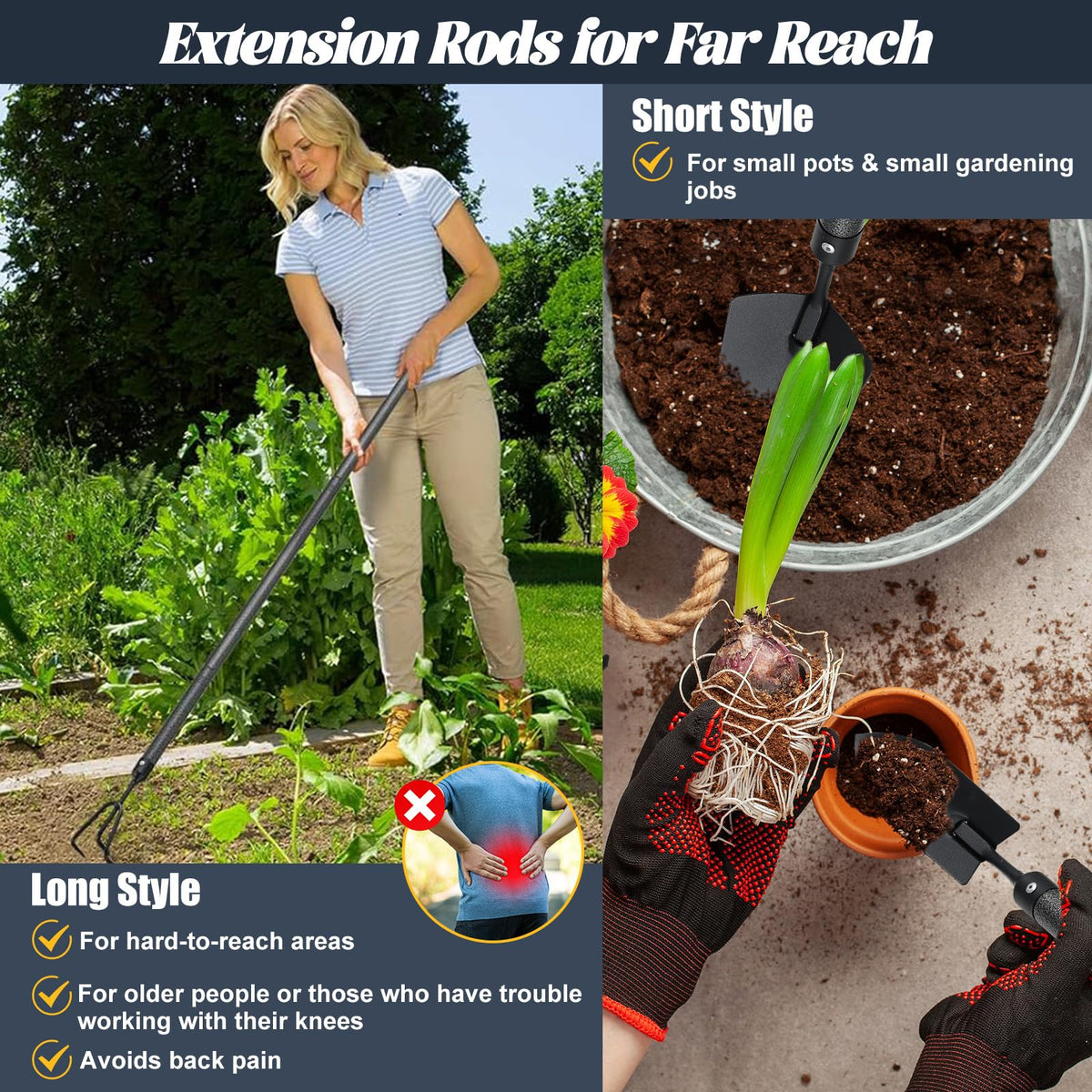 EUIJOIP garden tool set pruning shears for clean cuts