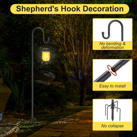 EUIJOIP matte black garden hook blends with any exterior style