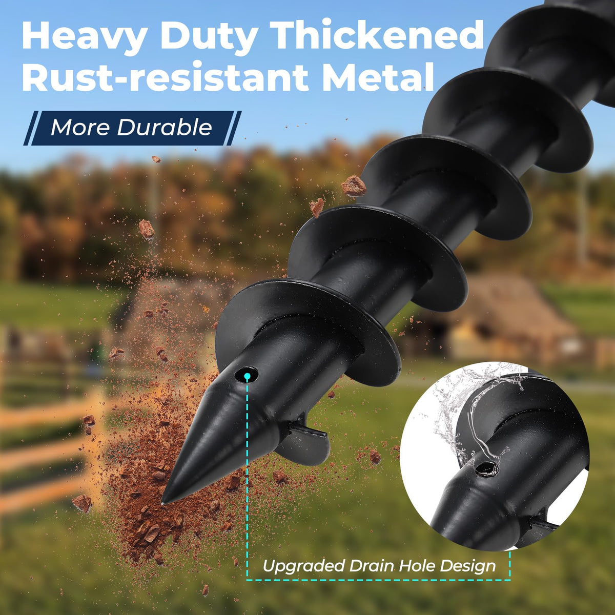 EUIJOIP rustproof stainless steel stake resists saltwater corrosion and sun exposure.