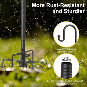 EUIJOIP sturdy five-prong base hook provides stable anchoring
