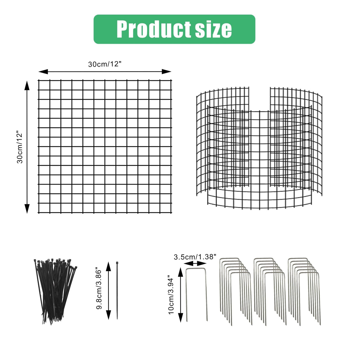 Eunika metal mesh guard protecting delicate plants from animals without blocking sun