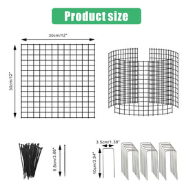 Eunika metal mesh guard protecting delicate plants from animals without blocking sun