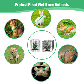 Eunika metal plant protection mesh with stakes enables quick secure placement