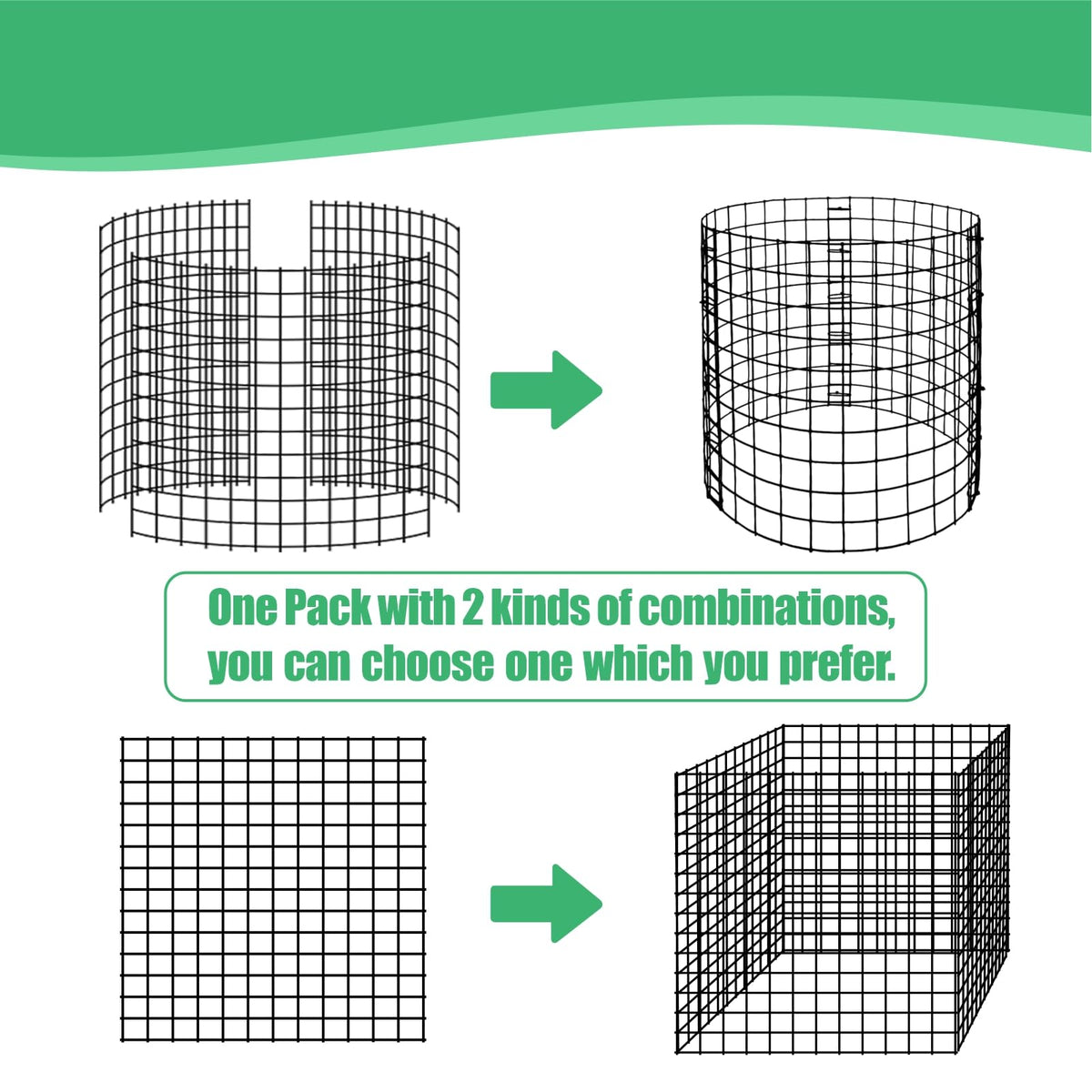Eunika vinyl-coated wire guard showing rust-resistant construction for garden protection