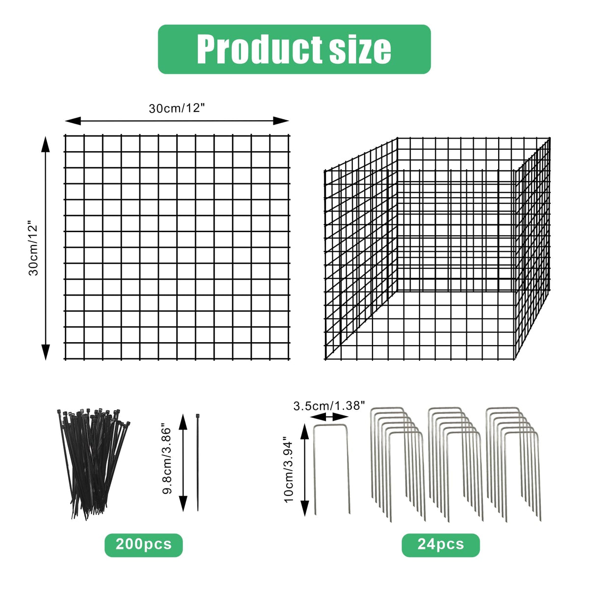 Eunika wire mesh 12-inch diameter protector offers sturdy protection for seedlings
