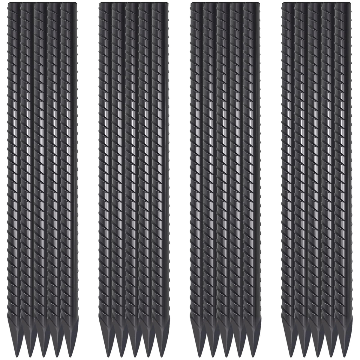 EUOKOK 16-inch rebar stakes in a 20-pack for sturdy outdoor anchoring.