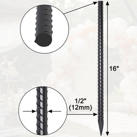 EUOKOK chisel-point end stakes ease ground penetration and secure hold.