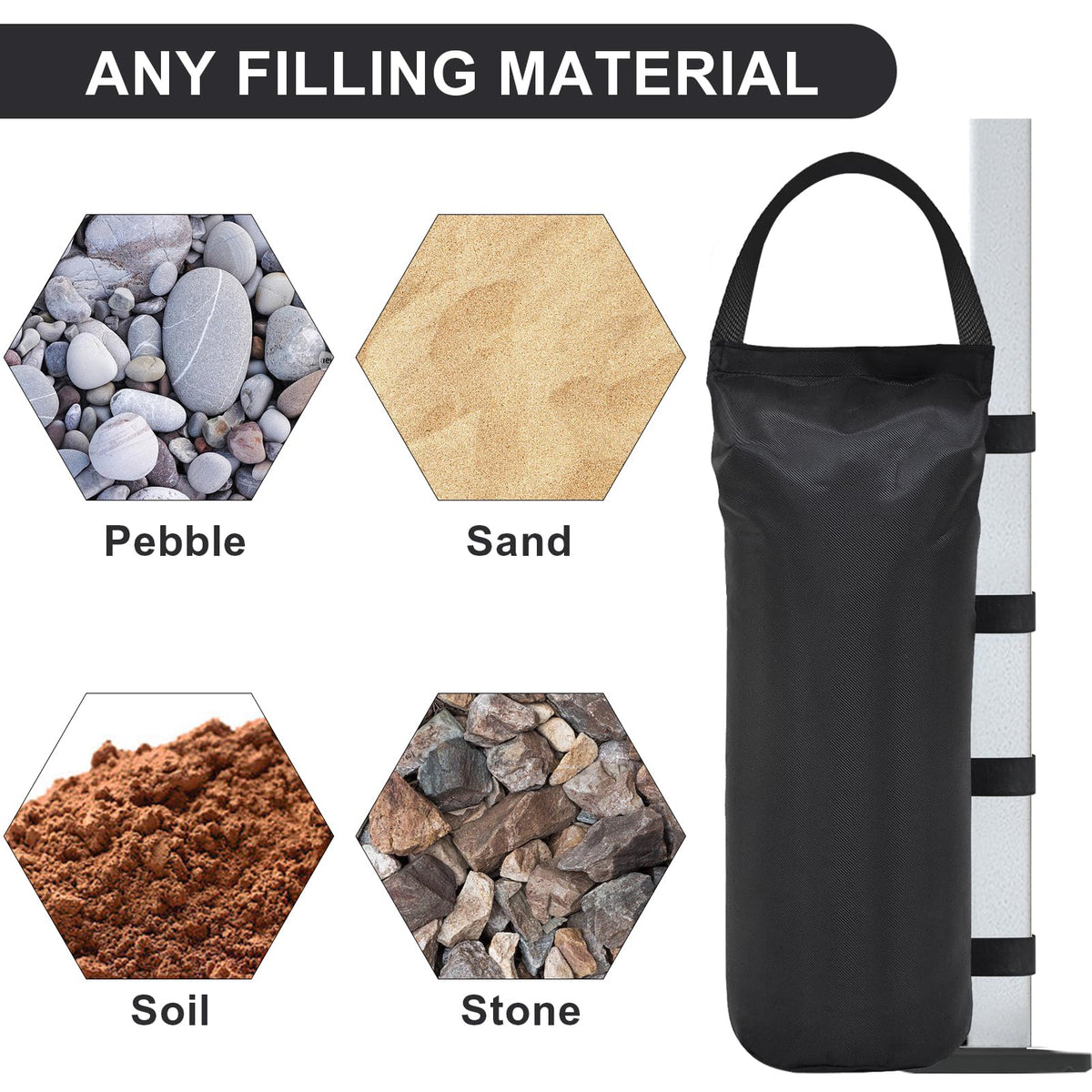 Eurmax compact, portable weights ideal for umbrellas and banners.