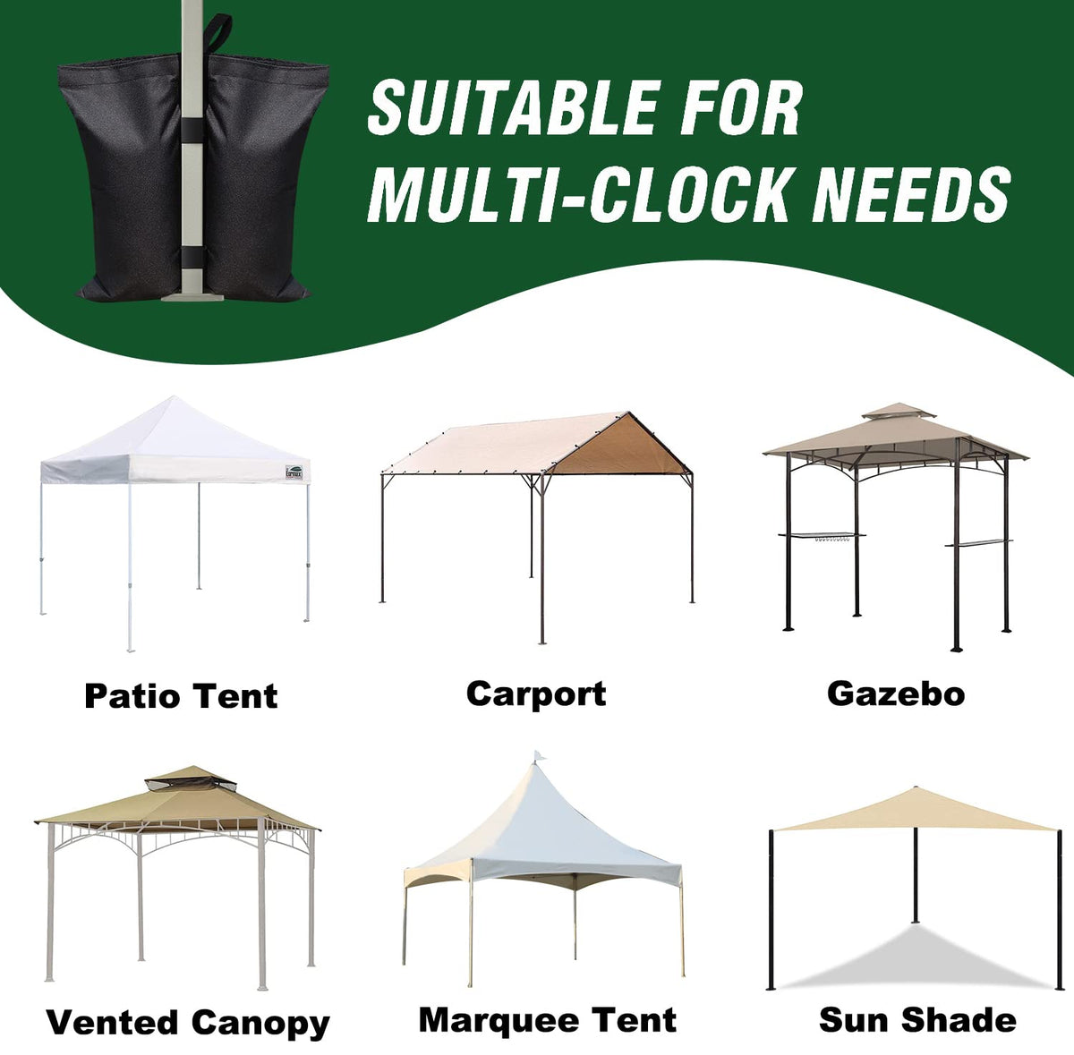 Eurmax compatible with most instant canopies and shelter legs.