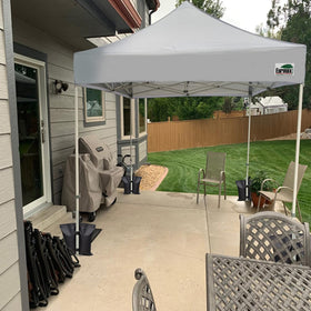 Eurmax durable black sandbags designed for rugged outdoor use.