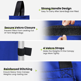 Eurmax heavy-duty 1680D fabric sandbags resist wear and weather.