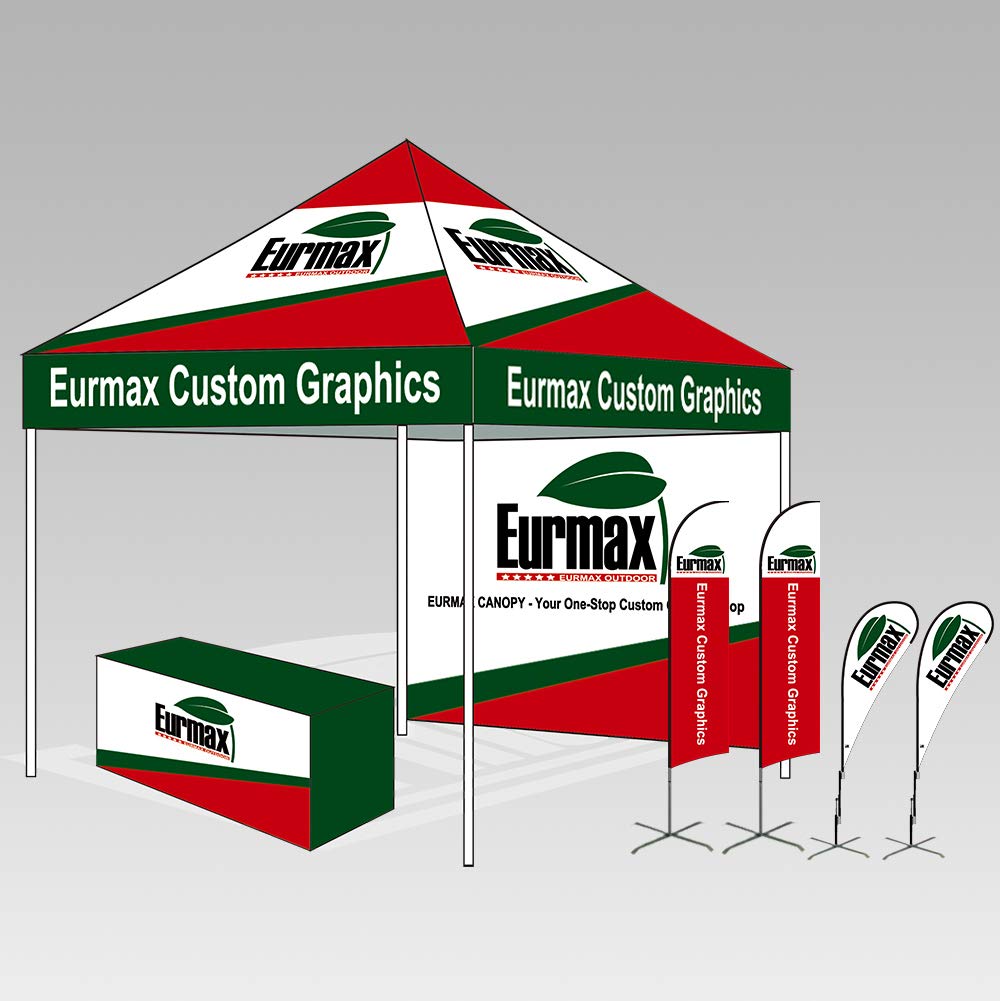 Eurmax three-height thumb-lock system simplifies quick setup.