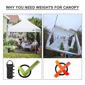 Eurmax no-sand-needed design offers flexible weight options on site.