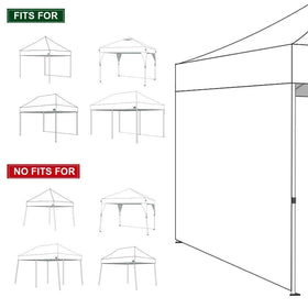 White Eurmax SunWall side wall mounted on a 10x10 straight-leg shelter