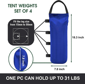 Eurmax universal-fit legs ensure compatibility with most instant shelters.