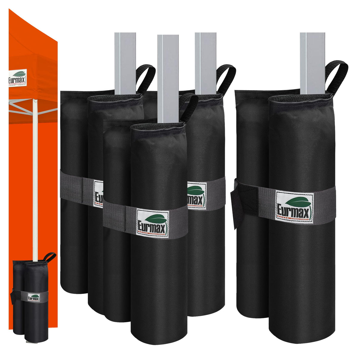 Eurmax weight bags front view showing four-pack stability for canopies