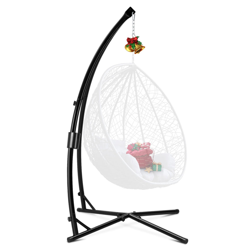Eusuncaly hammock chair stand outdoors with sturdy base for safe lounging