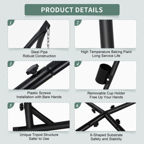 Eusuncaly base footprint 43.3 by 43.3 inches enables flexible placement