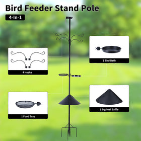 EUSWOUIP four-hook setup enables extra feeders and cages.