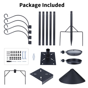 EUSWOUIP weather-resistant metal base endures rain and wind.