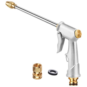 Euthymiaze garden hose nozzle high-pressure brass head for powerful cleaning and efficient watering.