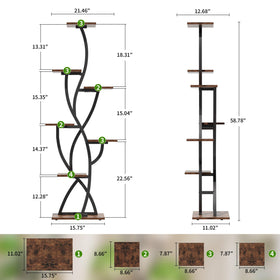 EVAWOO 58-inch stand is suitable for patios and interiors with plants.