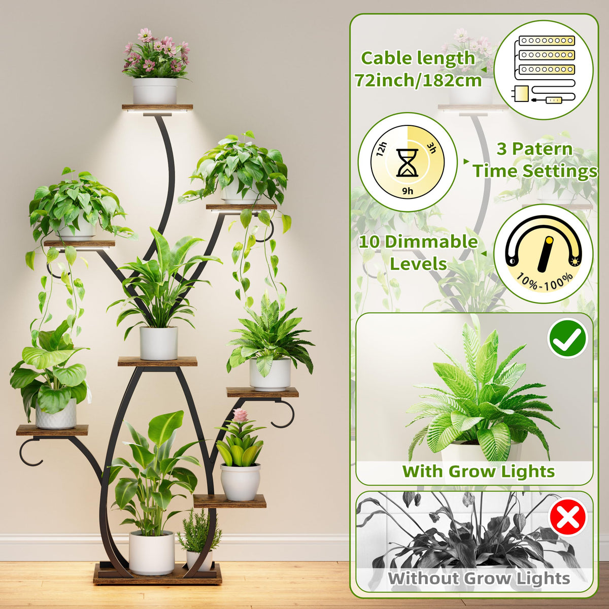 EVAWOO space-saving vertical garden ideal for small rooms.
