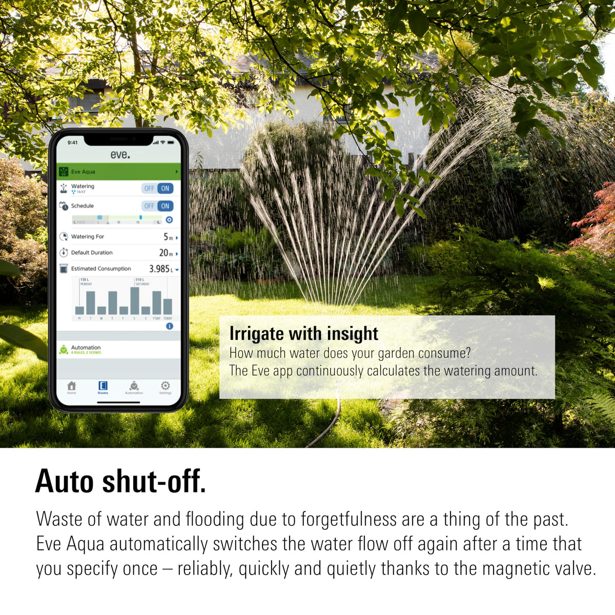 Eve Aqua thread-bluetooth-connection enables seamless onboarding.