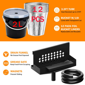 Eveanro grease trap bucket with transparent lid shows grease level clearly