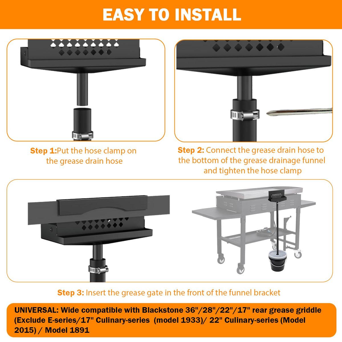 Eveanro installation kit includes screws, clamps, and a screwdriver for setup