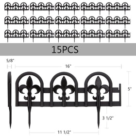 Evelyne black border panel front view showing wrought iron look without metal