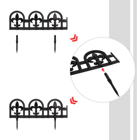 Evelyne wrought iron look edging adds decorative garden appeal