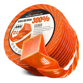 Eventronic 0.095-inch weed eater string close-up highlighting durability
