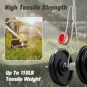 Eventronic aerodynamic spool design reduces drag for quieter mowing.