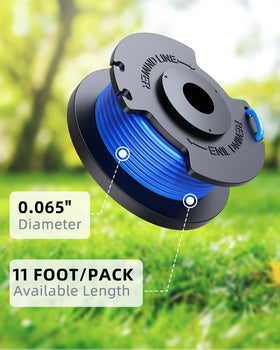 Eventronic automatic-feed spool demonstrates effortless line advancement during trimming.