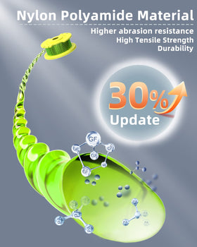 Eventronic copolymer nylon trimmer line offers durability and flexibility.