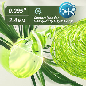 Eventronic heavy-duty weed eater string with a sharp twist cutting edge for tough growth