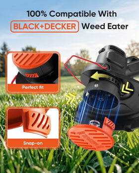 Eventronic RC-100-P cap installed on a Black and Decker weed wacker in use