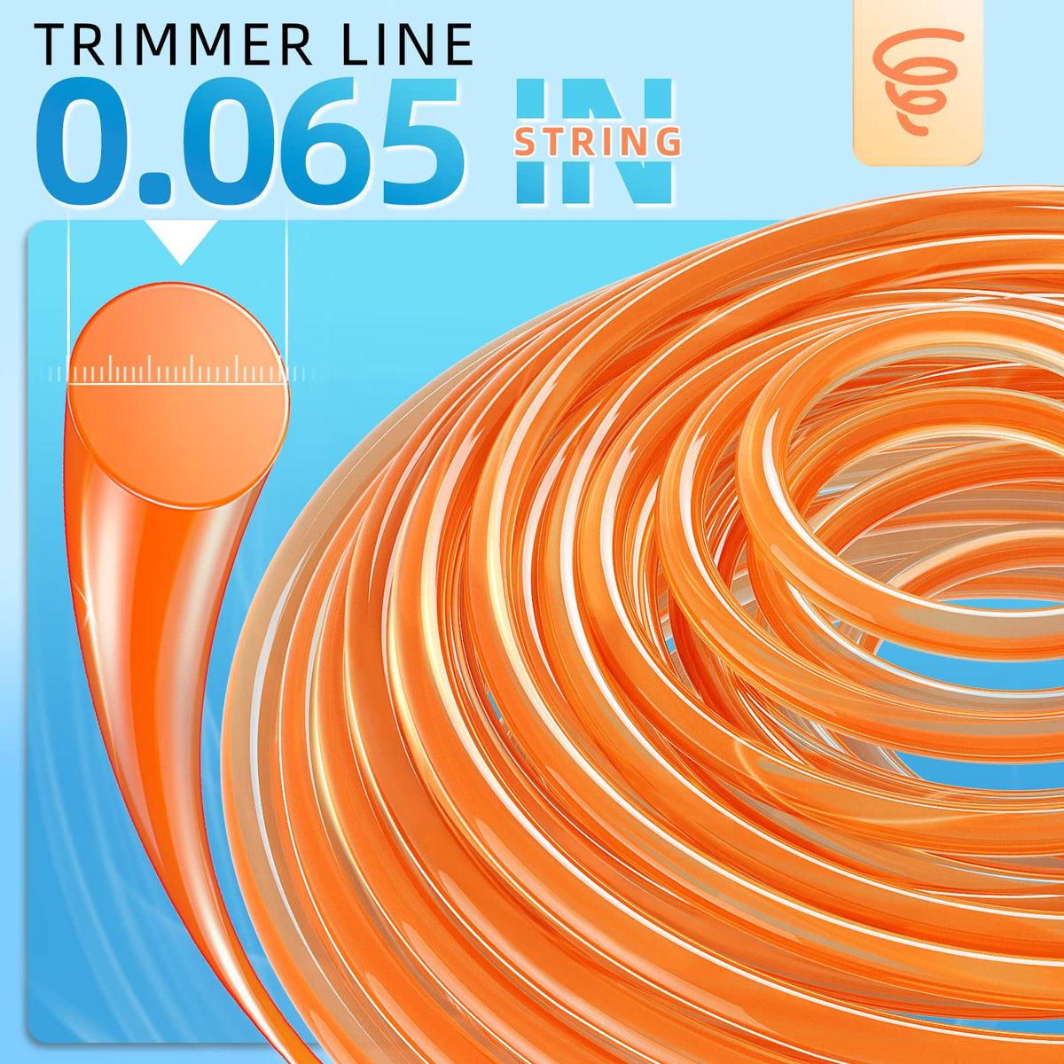 Eventronic round trimmer line cutting action demonstrates efficient performance for lawns.