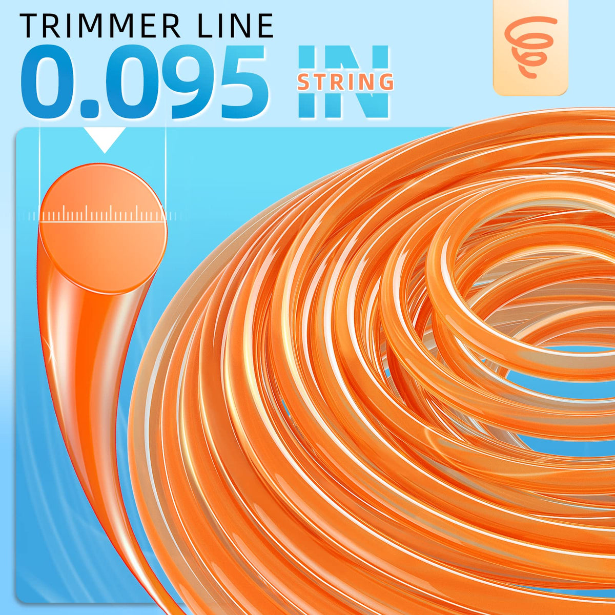 Eventronic round trimmer line for durable cuts in dense grass