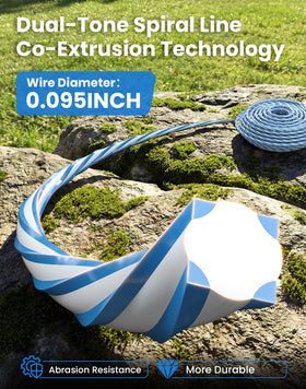 Eventronic 0.095'' trimmer line packaging highlighting heavy-duty durability.